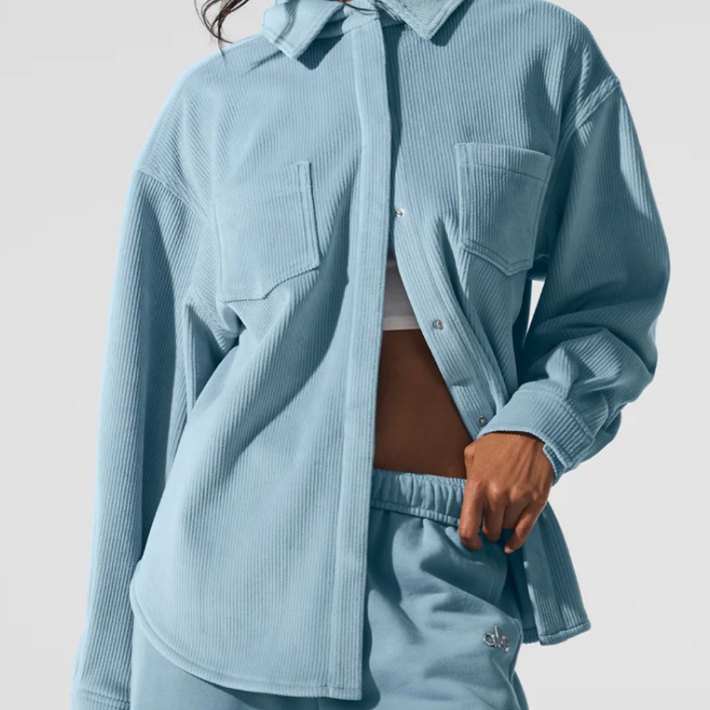 Alo Ribbed Velour Mountain Side Shacket